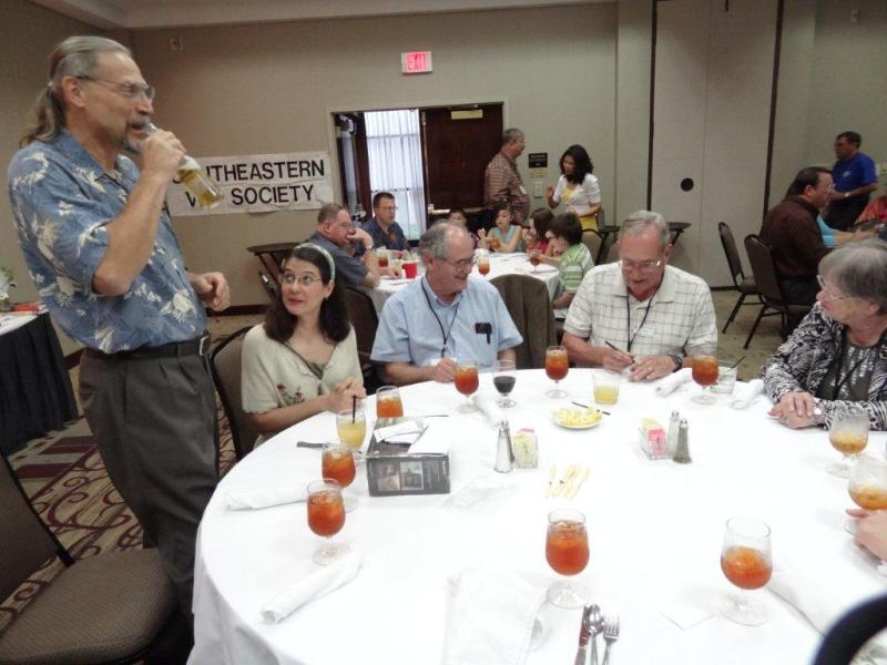 SVHFS_Conference_Banquet_April_21_2012_Steve_N2CEI_in_a_thirsty_moment