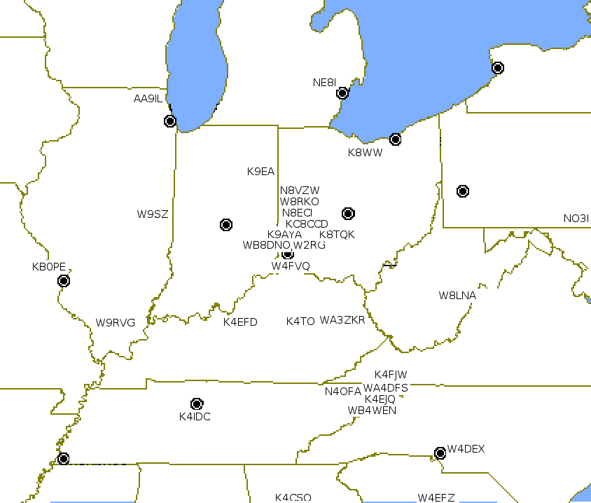 MAMS at a glance.  A map of the members.